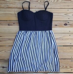 Guess Black and white Striped Dress